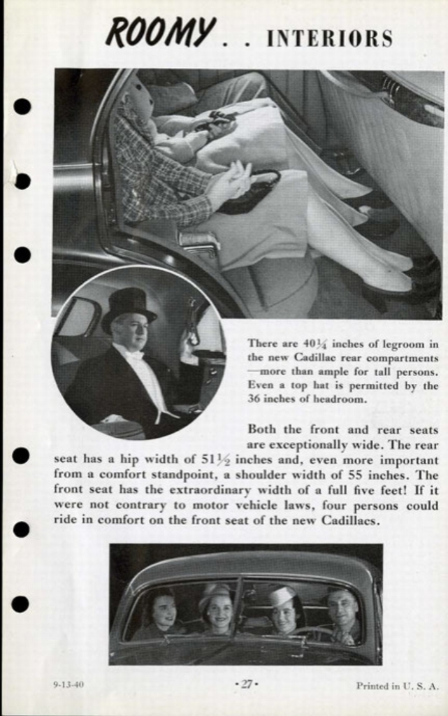 1941 Cadillac Salesmans Data Book Page 111